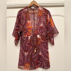 CAbi Sheer Paisley Top